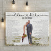 5th Wedding Anniversary Couple Lyrics Song Personalized Canvas