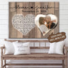 Wedding Anniversary Couple Lyric Song Heart Personalized Canvas