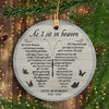 As I Sit In Heaven And Watch Ornament Personalized Memorial Gift For Loss of Mother Father