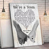 Personalized Pinky Swear We&#39;re Team 2 Canvas Anniversary Couple Gift