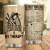 Fishing Is My Therapy Tumbler Gift For Fishing Lovers