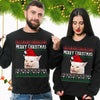 This Is Woman Yelling At A Smudge Cat Ugly Christmas Meme Sweatshirt